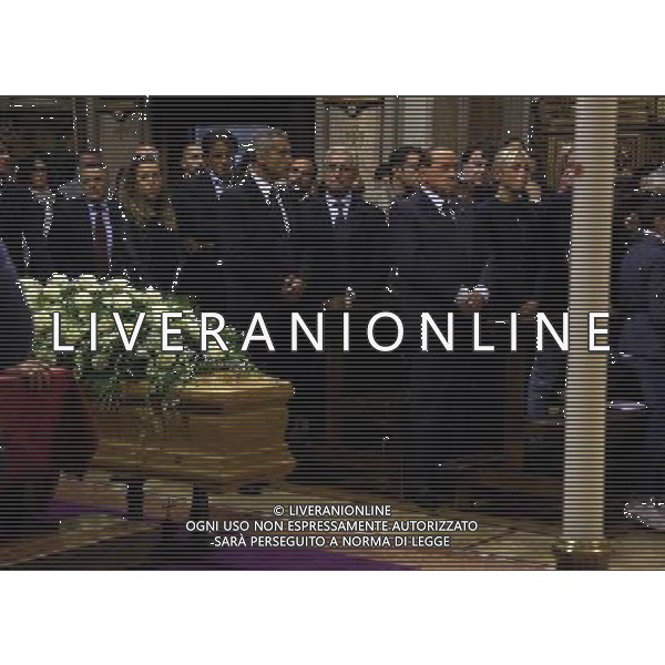 Silvio Berlusconi e Francesca Pascale al funerali di Roberta Orizio 01 ottobre 2015 a brescia.ph Fotolive Fabrizio Cattina/Agenzia Aldo Liverani S.a.s.