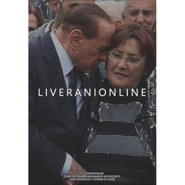 berlusconi e la mamma,Silvio Berlusconi al funerali di Roberta Orizio 01 ottobre 2015 a brescia.ph Fotolive Fabrizio Cattina/Agenzia Aldo Liverani S.a.s.
