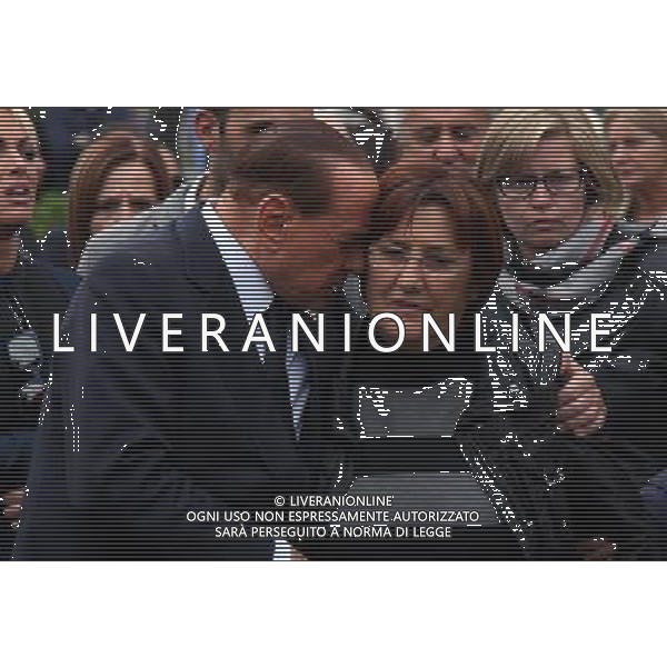 berlusconi e la mamma,Silvio Berlusconi al funerali di Roberta Orizio 01 ottobre 2015 a brescia.ph Fotolive Fabrizio Cattina/Agenzia Aldo Liverani S.a.s.