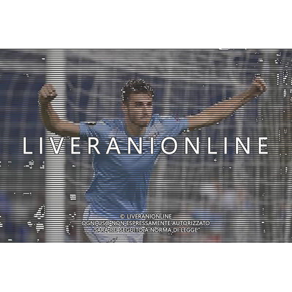 Roma - 01/10/2015 - Stadio Olimpico - UEFA Europa League 2015-2016 - Gruppo G - Lazio vs Saint Etienne - nella foto: L\'esultanza dopo il gol di Wesley Hoedt / Ph. Fabrizio Corradetti - Ag. Aldo Liverani sas/Agenzia Aldo Liverani S.a.s.