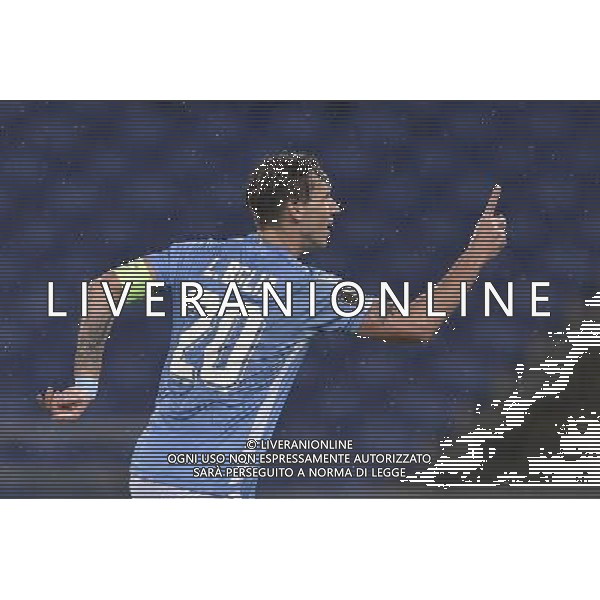 Roma - 01/10/2015 - Stadio Olimpico - UEFA Europa League 2015-2016 - Gruppo G - Lazio vs Saint Etienne - nella foto: L\'esultanza di Lucas Biglia / Ph. Fabrizio Corradetti - Ag. Aldo Liverani sas