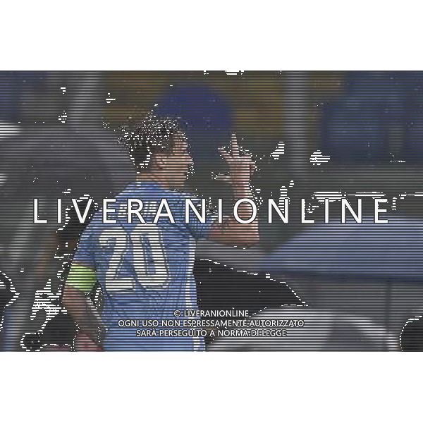 Roma - 01/10/2015 - Stadio Olimpico - UEFA Europa League 2015-2016 - Gruppo G - Lazio vs Saint Etienne - nella foto: L\'esultanza di Lucas Biglia / Ph. Fabrizio Corradetti - Ag. Aldo Liverani sas