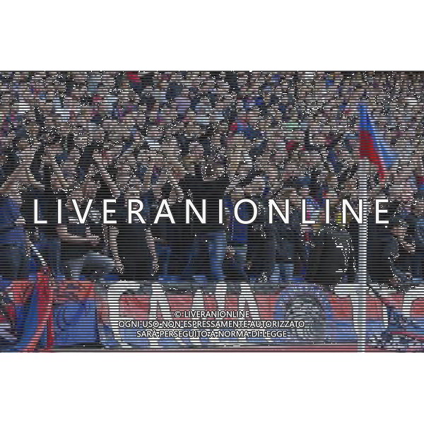 Crystal Palace fans - the \'Holmesdale Fanatics\' - in full voice throughout the match Photographer Craig Mercer/CameraSport Football - Barclays Premiership - Crystal Palace v West Bromwich Albion - Saturday 3rd October 2015 - Selhurst Park - London © CameraSport - 43 Linden Ave. Countesthorpe. Leicester. England. LE8 5PG - Tel: +44 (0) 116 277 4147 - admin@camerasport.com - www.camerasport.com AG ALDO LIVERANI SAS ONLY ITALY