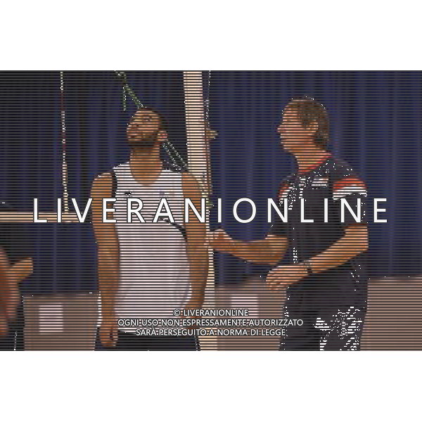 Earvin NGAPETH / Laurent TILLIE - 02.10.2015 - Entrainement Equipe de France Photo : Nolwenn Le Gouic / Icon Sport AG ALDO LIVERANI SAS ONLY ITALY