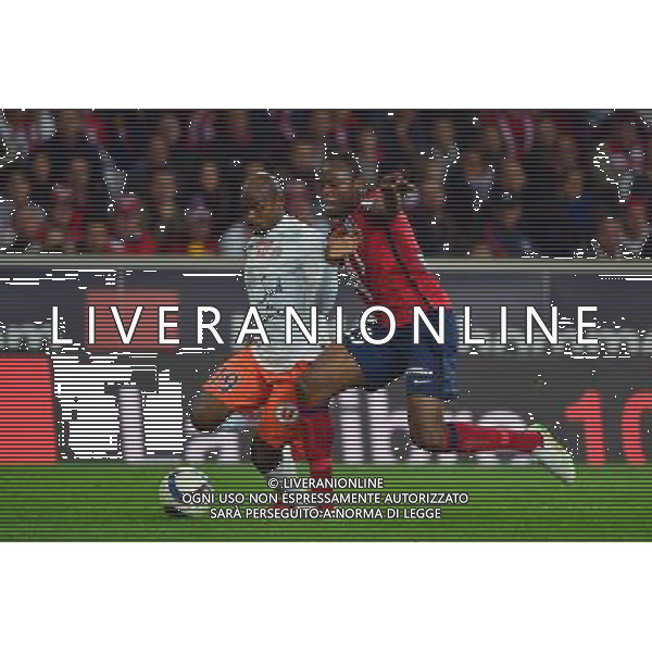 Souleymane CAMARA / Stoppila SUNZU - 02.10.2015 - Lille / Montpellier - 9eme journee de Ligue 1 Photo : Dave Winter / Icon Sport AG ALDO LIVERANI SAS ONLY ITALY