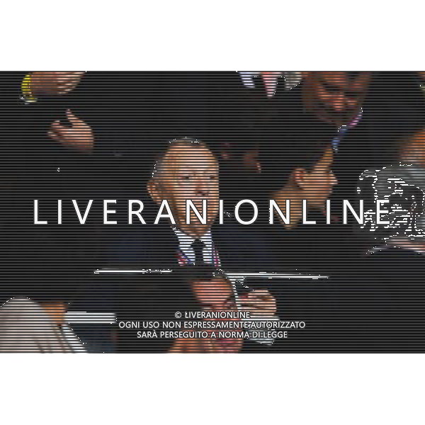 Jean Michel AULAS - 03.10.2015 - Lyon / Reims - 9eme journee de Ligue 1 Photo : Jean Paul Thomas / Icon Sport AG ALDO LIVERANI SAS ONLY ITALY