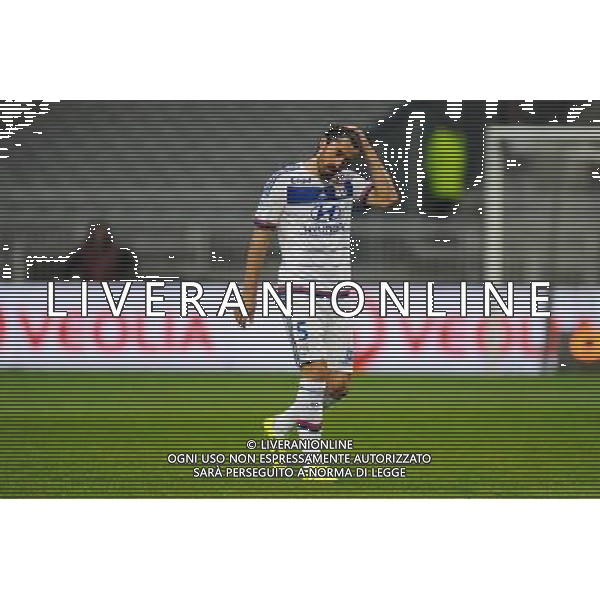 Blessure Milan BISEVAC - 03.10.2015 - Lyon / Reims - 9eme journee de Ligue 1 Photo : Jean Paul Thomas / Icon Sport AG ALDO LIVERANI SAS ONLY ITALY