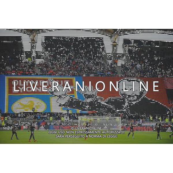Supporters Lyon - Hommage a Jean Michel AULAS - 03.10.2015 - Lyon / Reims - 9eme journee de Ligue 1 Photo : Jean Paul Thomas / Icon Sport AG ALDO LIVERANI SAS ONLY ITALY