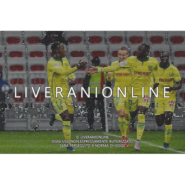 Joie NANTES - Jules ILOKI - 03.10.2015 - Nice / Nantes - 9eme journee de Ligue 1 Photo : Jean Christophe Magnenet / Icon Sport AG ALDO LIVERANI SAS ONLY ITALY