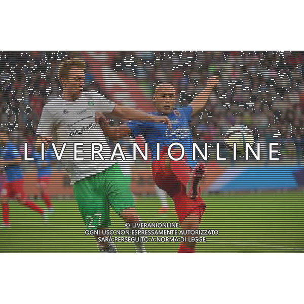 Robert BERIC / Alaedinne YAHIA - 04.10.2015 - Caen / St Etienne - 9e journee de Ligue 1 Photo: Dave Winter / Icon Sport AG ALDO LIVERANI SAS ONLY ITALY