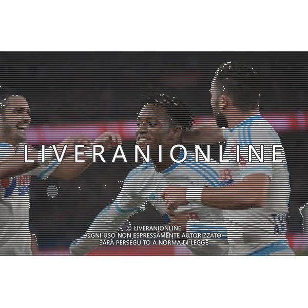 joie Michy BATSHUAYI / Remy CABELLA - 04.10.2015 - PSG / Marseille - 9eme journee Ligue 1 Photo : Nolwenn Le Gouic / Icon Sport AG ALDO LIVERANI SAS ONLY ITALY