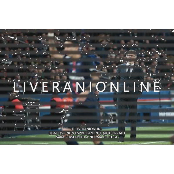 Laurent BLANC / Angel DI MARIA - 04.10.2015 - PSG / Marseille - 9eme journee Ligue 1 Photo : Nolwenn Le Gouic / Icon Sport AG ALDO LIVERANI SAS ONLY ITALY