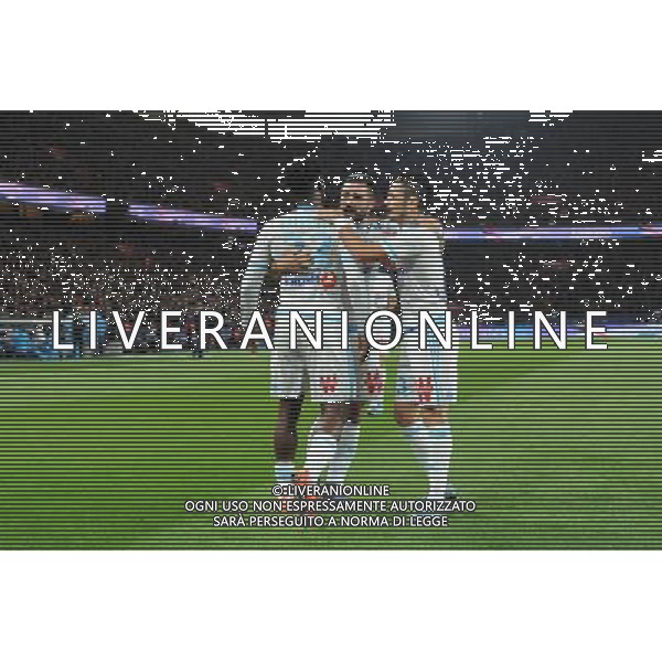 Romain ALESSANDRINI / Michy BATSHUAYI / Remy CABELLA - 04.10.2015 - PSG / Marseille - 9eme journee Ligue 1 Photo : Nolwenn Le Gouic / Icon Sport AG ALDO LIVERANI SAS ONLY ITALY