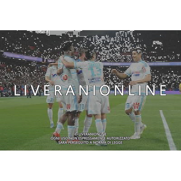 Michy BATSHUAYI / Abdelaziz BARRADA - 04.10.2015 - PSG / Marseille - 9eme journee Ligue 1 Photo : Nolwenn Le Gouic / Icon Sport AG ALDO LIVERANI SAS ONLY ITALY