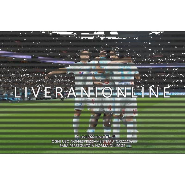 Michy BATSHUAYI / Abdelaziz BARRADA / Javier MANQUILLO - 04.10.2015 - PSG / Marseille - 9eme journee Ligue 1 Photo : Nolwenn Le Gouic / Icon Sport AG ALDO LIVERANI SAS ONLY ITALY