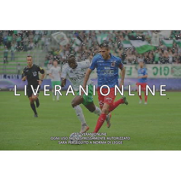 Julien FERET / Ismael Tiemoko DIOMANDE - 04.10.2015 - Caen / Saint Etienne - Ligue 1 - 9e journee Photo: Dave Winter / Icon Sport AG ALDO LIVERANI SAS ONLY ITALY