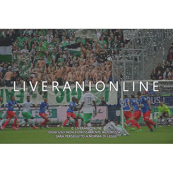 Supporters Saint Etienne - 04.10.2015 - Caen / Saint Etienne - Ligue 1 - 9e journee Photo: Dave Winter / Icon Sport AG ALDO LIVERANI SAS ONLY ITALY