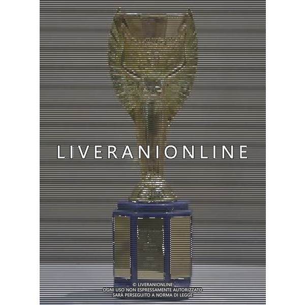 Esposizione delle quattro coppe del mondo vinte dalla nazionale Italiana nel 1934-1938-1982-2006 Roma - 06.10.2015 Nella Foto:Esposizione delle quattro coppe del mondo vinte dalla nazionale Italiana nel 1934-1938-1982-2006 /Ag. Aldo Liverani