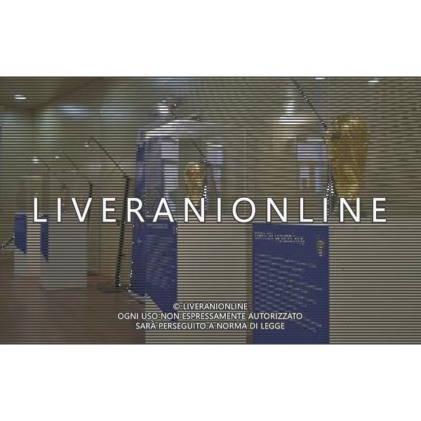 Esposizione delle quattro coppe del mondo vinte dalla nazionale Italiana nel 1934-1938-1982-2006 Roma - 06.10.2015 Nella Foto:Esposizione delle quattro coppe del mondo vinte dalla nazionale Italiana nel 1934-1938-1982-2006 /Ag. Aldo Liverani