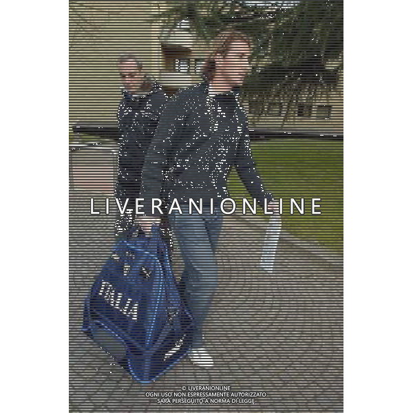 Coverciano 07/02/2005 Raduno e Conferenza Stampa Nazionale Italiana Calcio nella foto Stefano Aimo Diana lascia il ritiro per infortunio ph gianni nucci/agenzia aldo liverani