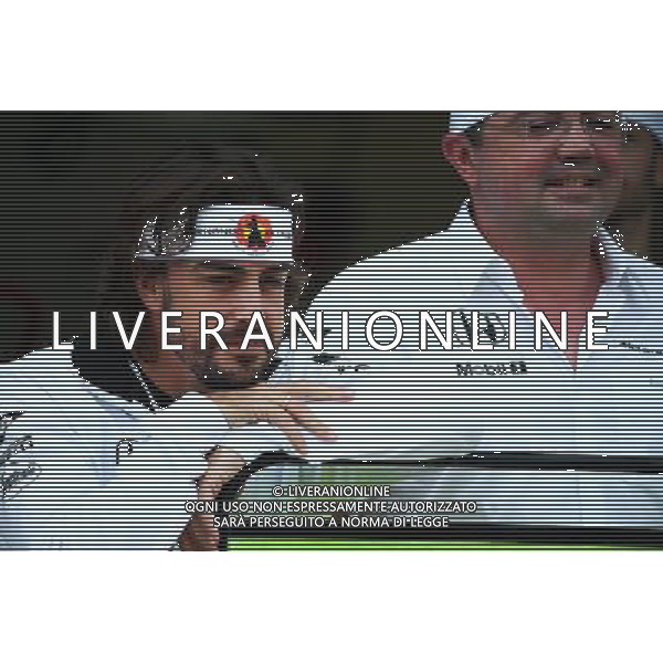 (L to R): Fernando Alonso (ESP) McLaren celebrates his 250th GP with Eric Boullier (FRA) McLaren Racing Director. 09.10.2015. Formula 1 World Championship, Rd 15, Russian Grand Prix, Sochi Autodrom, Sochi, Russia, Practice Day. - www.xpbimages.com, EMail: requests@xpbimages.com - copy of publication required for printed pictures. Every used picture is fee-liable. © Copyright: Batchelor / XPB Images /Agenzia Aldo Liverani s.a.s.