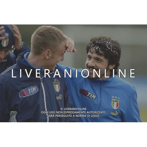 Coverciano 07/02/2005 Raduno e Allenamento Nazionale Italiana Calcio nella foto daniele de rossi e gennaro gattuso ph gianni nucci/agenzia aldo liverani