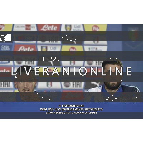 Roma - 11/10/2015 - Stadio Olimpico - Casa Italia Village - Conferenza presentazione Italia vs Norvegia - nella foto: Alessandro Florenzi e Antonio Candreva / Ph. Fabrizio Corradetti - Ag. Aldo Liverani Sas