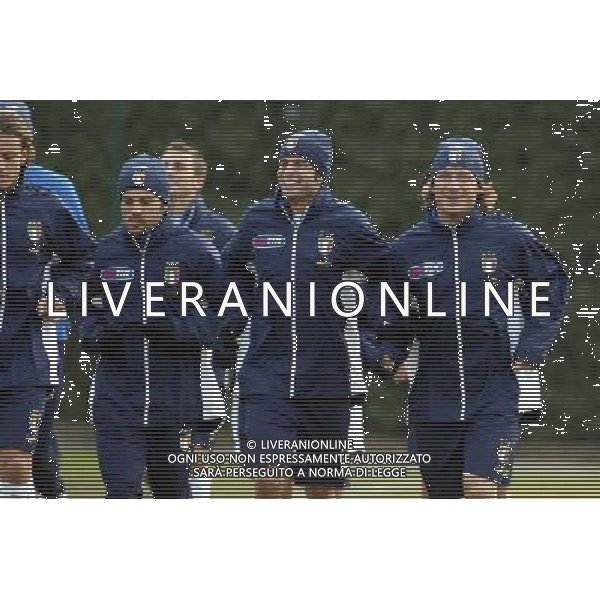 Coverciano 07/02/2005 Raduno e Allenamento Nazionale Italiana Calcio nella foto Francesco Totti, Emanuele Blasi e Vincenzo montella ph gianni nucci/agenzia aldo liverani