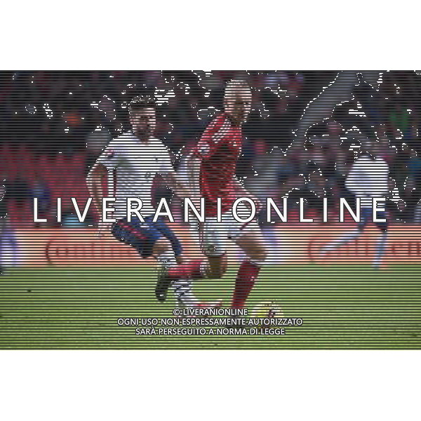 Olivier GIROUD / Simon KJAER - 11.10.2015 - Danemark / France - Match amical Photo : Nolwenn Le Gouic / Icon Sport AG ALDO LIVERANI SAS ONLY ITALY