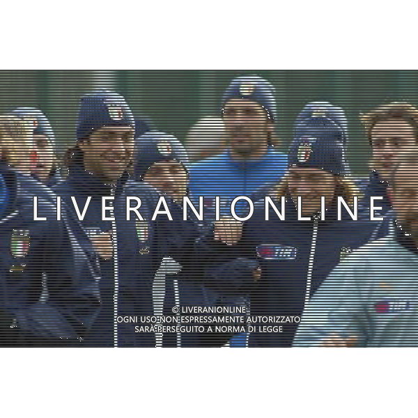 Coverciano 07/02/2005 Raduno e Allenamento Nazionale Italiana Calcio nella foto Francesco Totti e Alessandro nesta ph gianni nucci/agenzia aldo liverani
