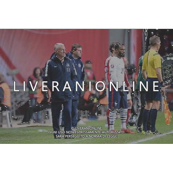 Didier DESCHAMPS / Alexandre LACAZETTE - 11.10.2015 - Danemark / France - Match amical Photo : Nolwenn Le Gouic / Icon Sport AG ALDO LIVERANI SAS ONLY ITALY