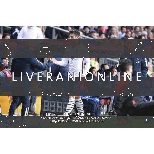 Didier DESCHAMPS / Olivier GIROUD - 11.10.2015 - Danemark / France - Match amical Photo : Nolwenn Le Gouic / Icon Sport AG ALDO LIVERANI SAS ONLY ITALY