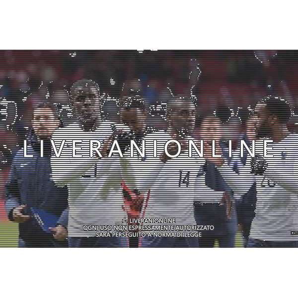 joie Kurt ZOUMA / Blaise MATUIDI / Alexandre LACAZETTE - 11.10.2015 - Danemark / France - Match amical Photo : Nolwenn Le Gouic / Icon Sport AG ALDO LIVERANI SAS ONLY ITALY