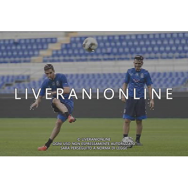 Roma - 12/10/2015 - Stadio Olimpico - Qualificazioni Euro 2016 - Allenamento prima di Italia vs Norvegia - nella foto: Matteo Darmian e Alessandro Florenzi / Ph. Fabrizio Corradetti - Ag. Aldo Liverani Sas Â©Corradetti - Ag. Aldo Liverani Sas