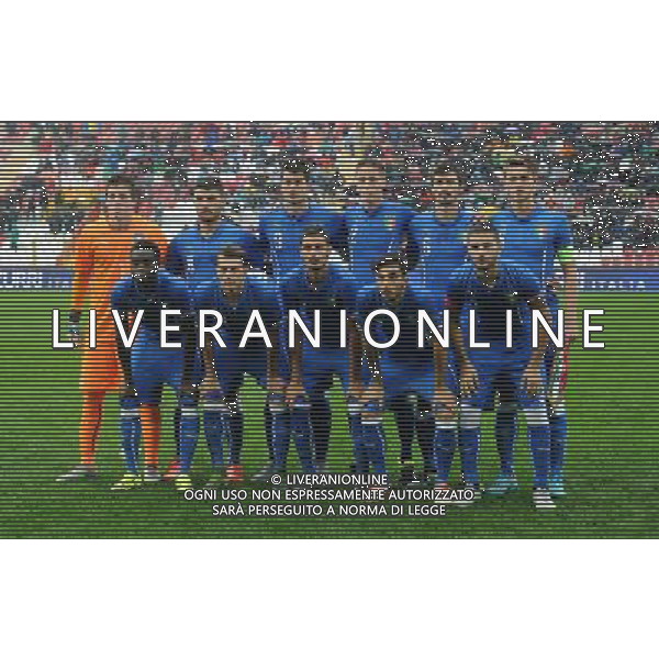 Qualificazioni ai Campionati Europei UEFA Under 21 Gruppo 2 Vicenza - 13.10.2015 Italia-Repubblica d\'Irlanda Nella Foto:italia squadra formazione cragno,monachello,cerri,conti,romagnoli,rugani,boateng,bernardeschi,mandragora,cataldi,murru /Ph.Vitez-Ag. Aldo Liverani