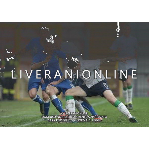 Qualificazioni ai Campionati Europei UEFA Under 21 Gruppo 2 Vicenza - 13.10.2015 Italia-Repubblica d\'Irlanda Nella Foto:monachello fermato da rea e connors /Ph.Vitez-Ag. Aldo Liverani