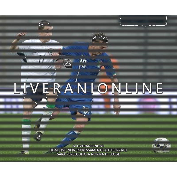 Qualificazioni ai Campionati Europei UEFA Under 21 Gruppo 2 Vicenza - 13.10.2015 Italia-Repubblica d\'Irlanda Nella Foto:bernardeschi-kavanagh /Ph.Vitez-Ag. Aldo Liverani