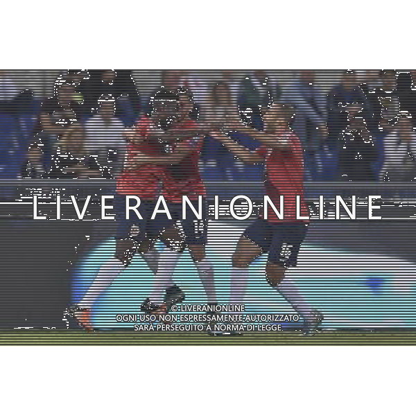 Roma - 13/10/2015 - Stadio Olimpico - Qualificazioni Euro 2016 - Italia vs Norvegia - nella foto: Esultanza della Norvegia dopo il gol di Alexander Tettey / Ph. Fabrizio Corradetti - Ag. Aldo Liverani Sas