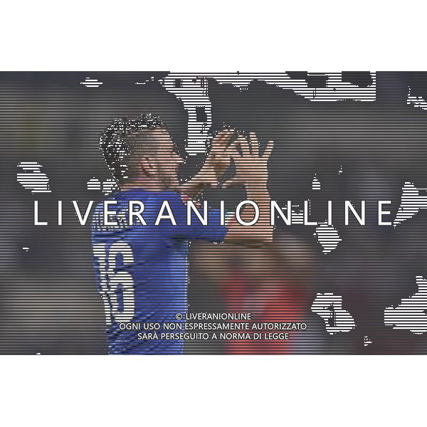 Roma - 13/10/2015 - Stadio Olimpico - Qualificazioni Euro 2016 - Italia vs Norvegia - nella foto: Esultanza di Alessandro Florenzi / Ph. Fabrizio Corradetti - Ag. Aldo Liverani Sas