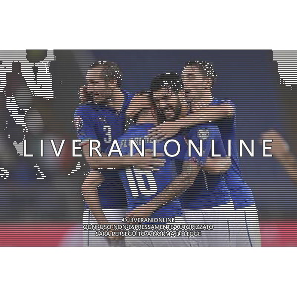 Roma - 13/10/2015 - Stadio Olimpico - Qualificazioni Euro 2016 - Italia vs Norvegia - nella foto: Esultanza dopo il gol di Alessandro Florenzi / Ph. Fabrizio Corradetti - Ag. Aldo Liverani Sas