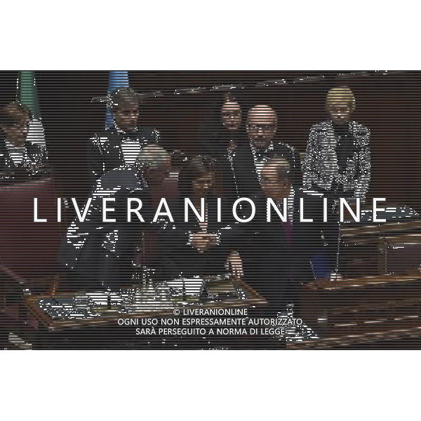 Roma - 15/10/2015 - Montecitorio - Cerimonia per il sessantesimo anniversario dell\'adesione dell\'Italia alle Nazioni Unite - nella foto: Il Segretario Generale dell\'Onu Ban Ki-moon saluta Pietro Grasso / Ph. Fabrizio Corradetti - Ag. Aldo Liverani Sas/Ag. Aldo Liverani Sas