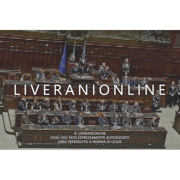 Roma - 15/10/2015 - Montecitorio - Cerimonia per il sessantesimo anniversario dell\'adesione dell\'Italia alle Nazioni Unite - nella foto: Il banco del governo durante l\'intervento del Segretario Generale dell\'Onu Ban Ki-moon / Ph. Fabrizio Corradetti - Ag. Aldo Liverani Sas/Ag. Aldo Liverani Sas