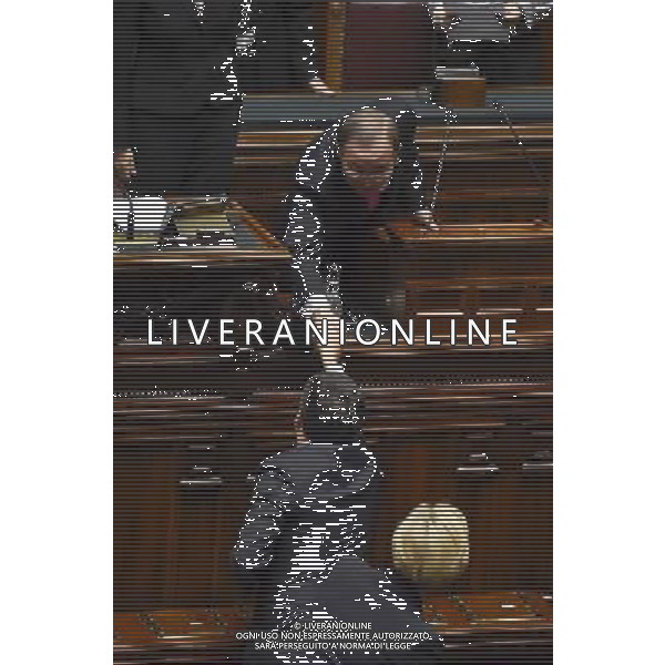 Roma - 15/10/2015 - Montecitorio - Cerimonia per il sessantesimo anniversario dell\'adesione dell\'Italia alle Nazioni Unite - nella foto: Il Segretario Generale dell\'Onu Ban Ki-moon saluta Matteo Renzi al termine dell\'intervento in aula / Ph. Fabrizio Corradetti - Ag. Aldo Liverani Sas/Ag. Aldo Liverani Sas