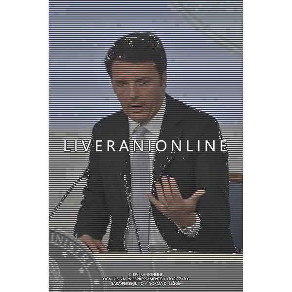 Roma - 15/10/2015 - Palazzo Chigi - Conferenza stampa dopo il Consiglio dei Ministri - nella foto: Matteo Renzi /Ph. Fabrizio Corradetti - Ag. Aldo Liverani sas/Ag. Aldo Liverani Sas