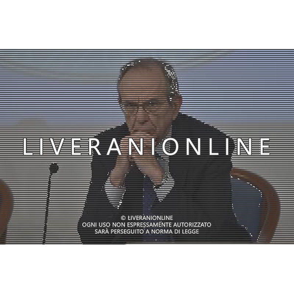 Roma - 15/10/2015 - Palazzo Chigi - Conferenza stampa dopo il Consiglio dei Ministri - nella foto: Pier Carlo Padoan /Ph. Fabrizio Corradetti - Ag. Aldo Liverani sas/Ag. Aldo Liverani Sas