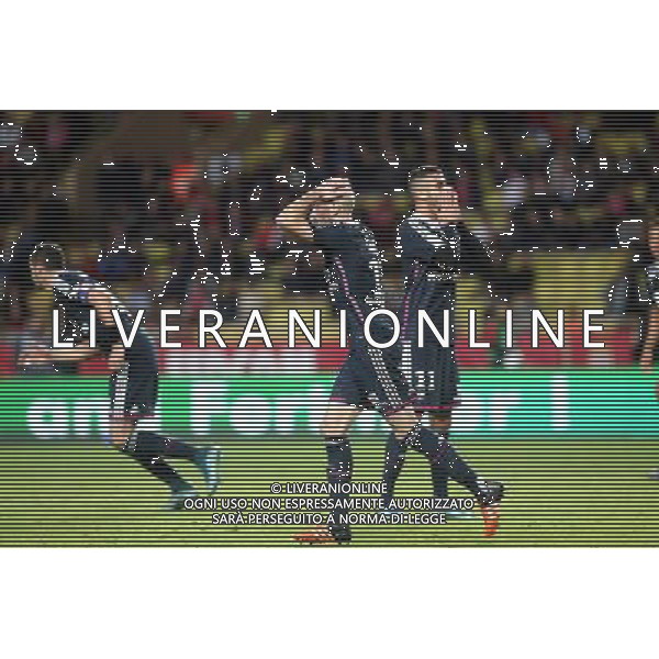 Christophe Jallet / Rachid Ghezzal - 16.10.2015 - Monaco / Lyon - 10e journee Ligue 1 Photo : Serge Haouzi / Icon Sport/ Ag. Aldo Liverani Sas - ITALY ONLY - EDITORIAL USE ONLY