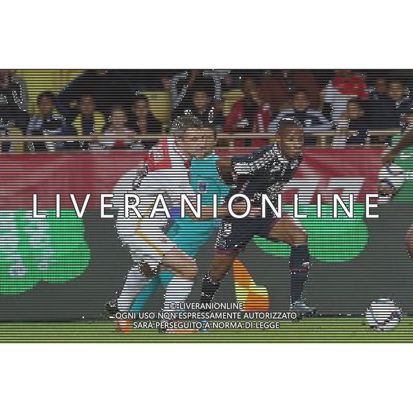 Claudio Beauvie / Jeremy Toulalan - 16.10.2015 - Monaco / Lyon - 10e journee Ligue 1 Photo : Serge Haouzi / Icon Sport/ Ag. Aldo Liverani Sas - ITALY ONLY - EDITORIAL USE ONLY