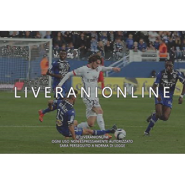 Julian PALMIERI / Adrien RABIOT - 17.10.2015 - Bastia / PSG - 10eme journee de Ligue1 Photo : Michel Maestracci / Icon Sport AG ALDO LIVERANI SAS ONLY ITALY
