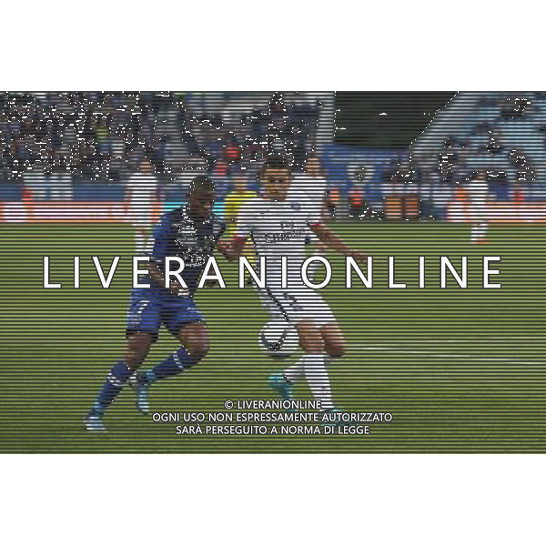 Floyd AYITE / MARQUINHOS - 17.10.2015 - Bastia / PSG - 10eme journee de Ligue1 Photo : Michel Maestracci / Icon Sport *** Local Caption *** / Ag. Aldo Liverani Sas - ITALY ONLY - EDITORIAL USE ONLY