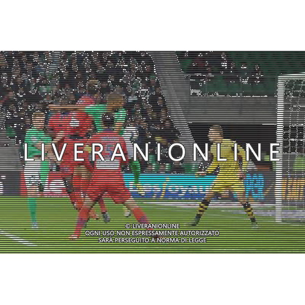 BUT DE Robert BERIC - 17.10.2015 - Saint Etienne / Gazelec Ajaccio - 10eme journee de Ligue1 Photo : Jean Paul Thomas / Icon Sport AG ALDO LIVERANI SAS ONLY ITALY